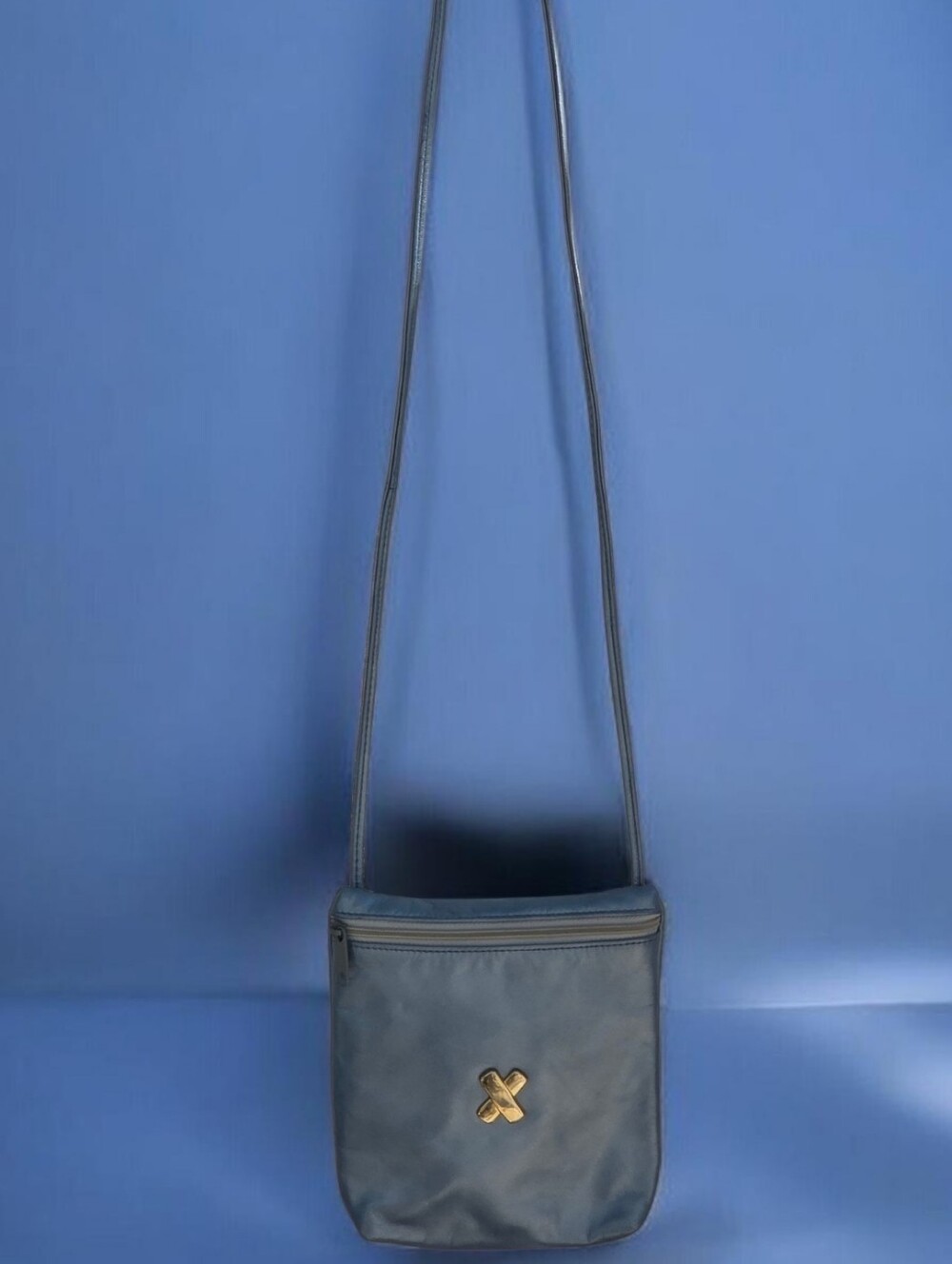 Paloma Picasso Vintage Blue Leather Shoulder Bag - Picture 4 of 9